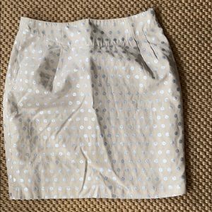 Catherine Malandrino mauve and silver mini skirt